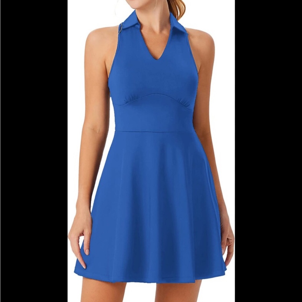 Jack Smith Golf Dress Sleeveless Tennis Dress with Built-in Bra, Shorts M